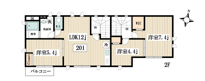 西武池袋線「大泉学園」徒歩１５分　L&C　エルアンドシー　ペット共生型マンション　２Ｆ　間取り・賃料