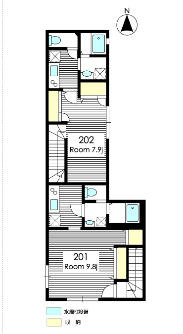 ペット共生型賃貸マンション　東武大師線「大師前」徒歩１２分　プラッツ　２Ｆ間取り・賃料