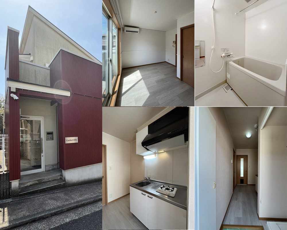 オートロック付、1Kのお部屋